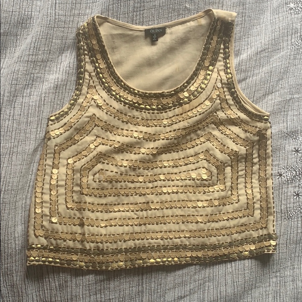 Gold Beaded Top